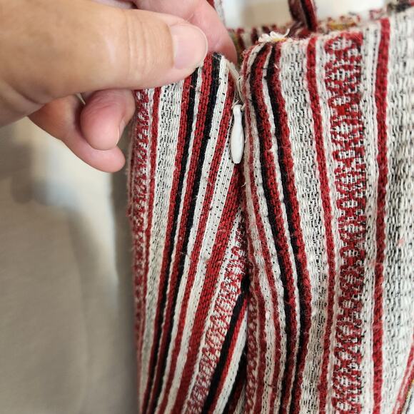 URBAN OUTFITTERS UO Bellamy Geo Striped Red Multi Knit Skirtall Jumper Junior SP - Picture 9 of 11